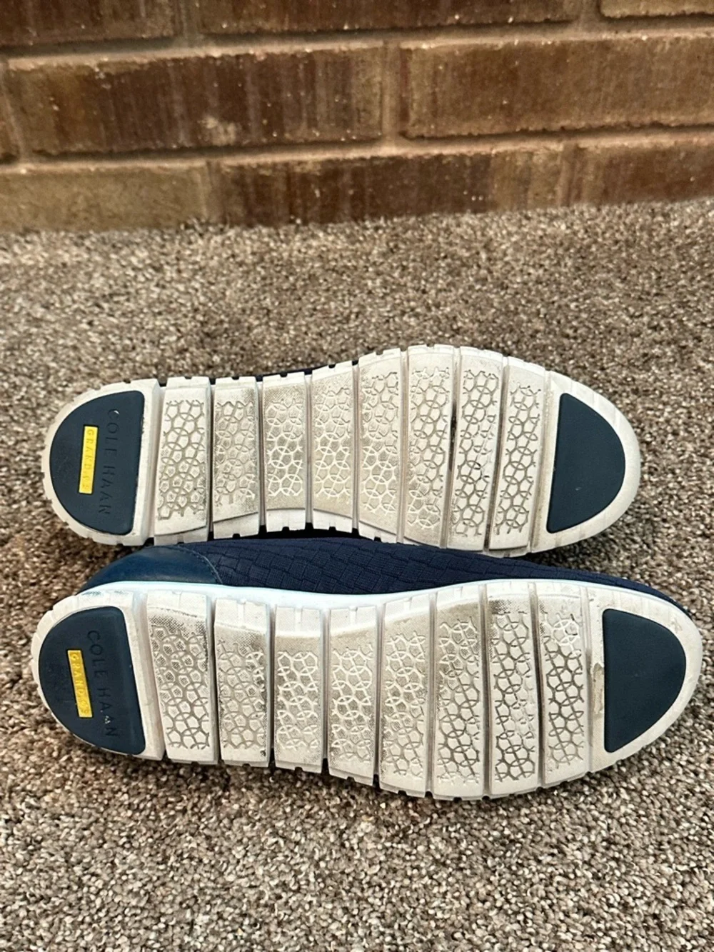 Cole Haan ZeroGrand Blue Woven Slip On Sneakers Size 8 Coastal Chic